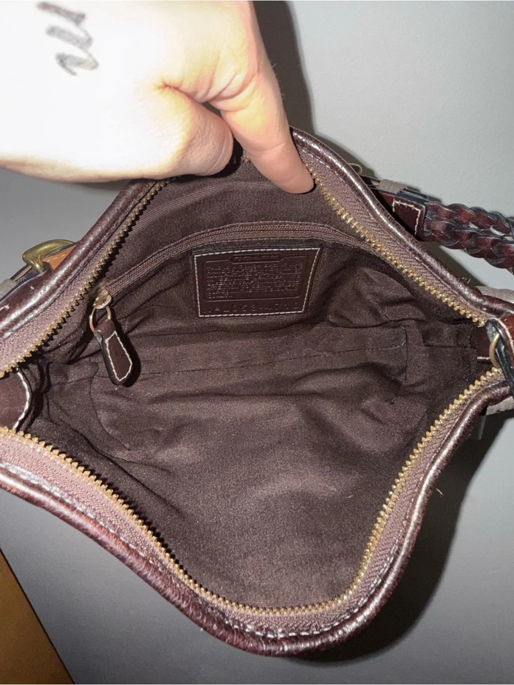 Coach soho hobo angora straw / see descr for callouts